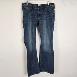 H&M L.O.G.G. Jeans Women's 33 Boot Cut High-Rise Blue Dark Wash